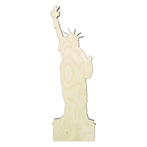 Statue of Liberty -Multiple Sizes Wood Cutout - wood cutout by Growing Tree Gallery