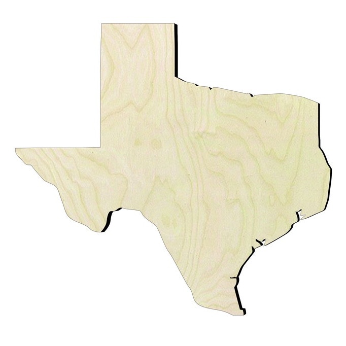 Texas -Multiple Sizes Wood Cutout - wood cutout by Growing Tree Gallery