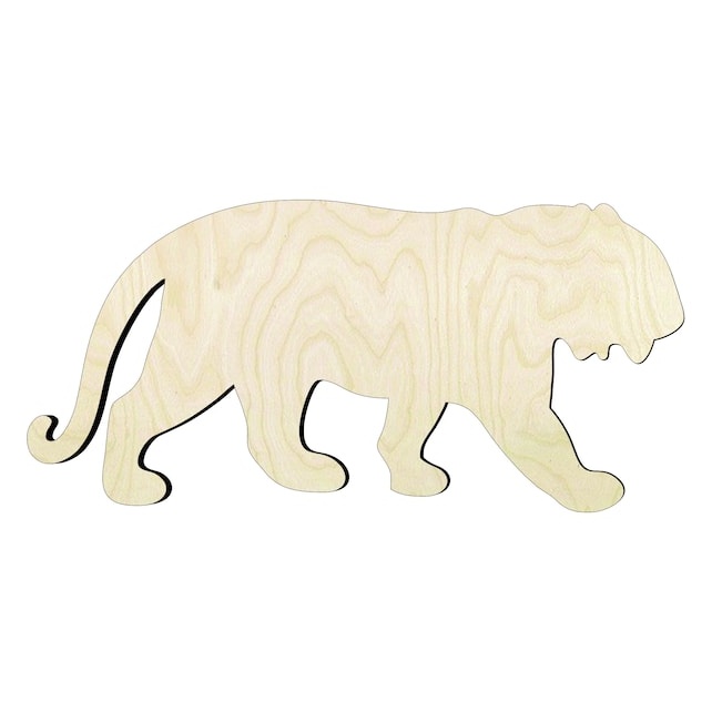 Tiger -Multiple Sizes Wood Cutout - wood cutout by Growing Tree Gallery