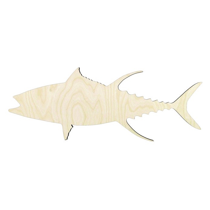 Tuna Fish -Multiple Sizes Wood Cutout - wood cutout by Growing Tree Gallery