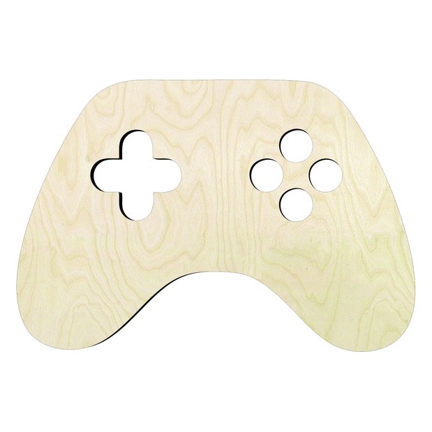 Video Game Controller -Multiple Sizes Wood Cutout - wood cutout by Growing Tree Gallery