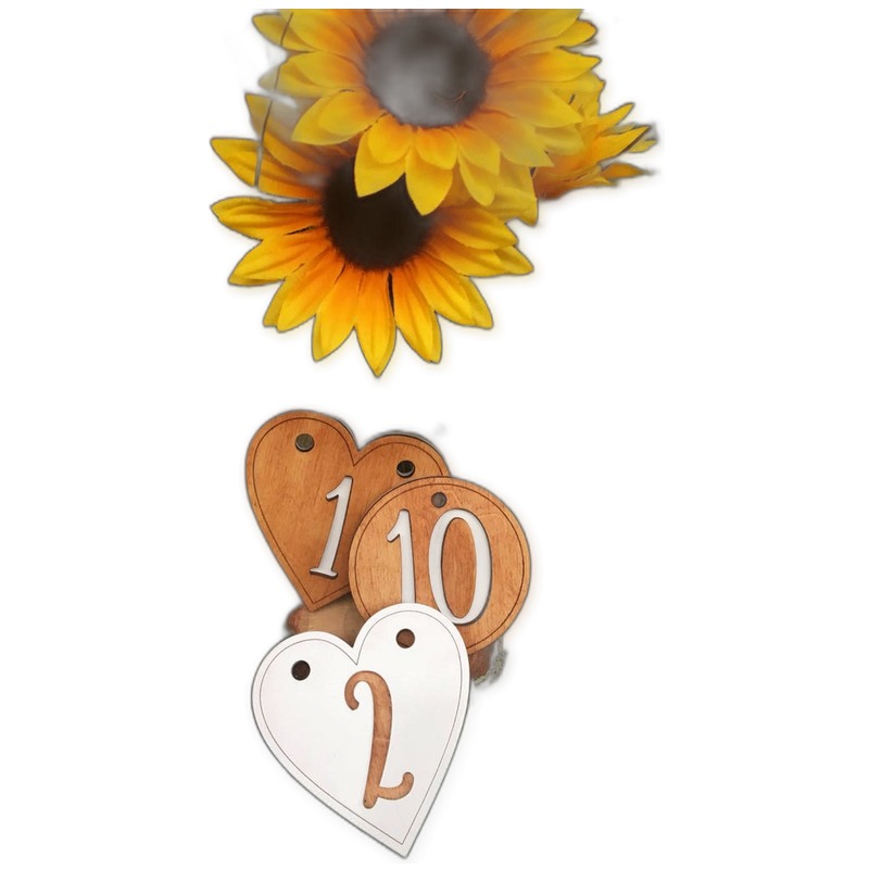 Wedding table numbers Wood Cutout - wood cutout by Growing Tree Gallery